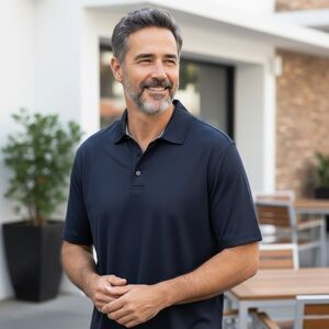 FJ FootJoy ProDry Lisle Navy Stretch Golf Polo Shirt Sz XLarge